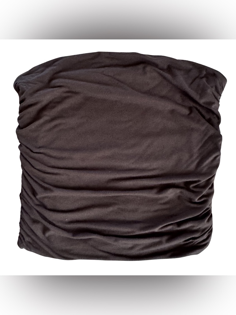 A New Day Black Ruched Strapless Tube Top Medium